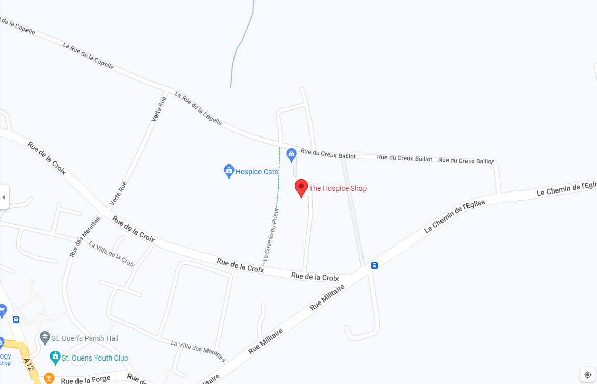 Map showing Hospice St Ouen fundraising store location