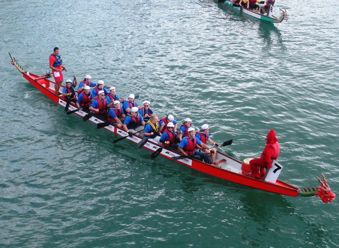 Image of dragon boat in the water