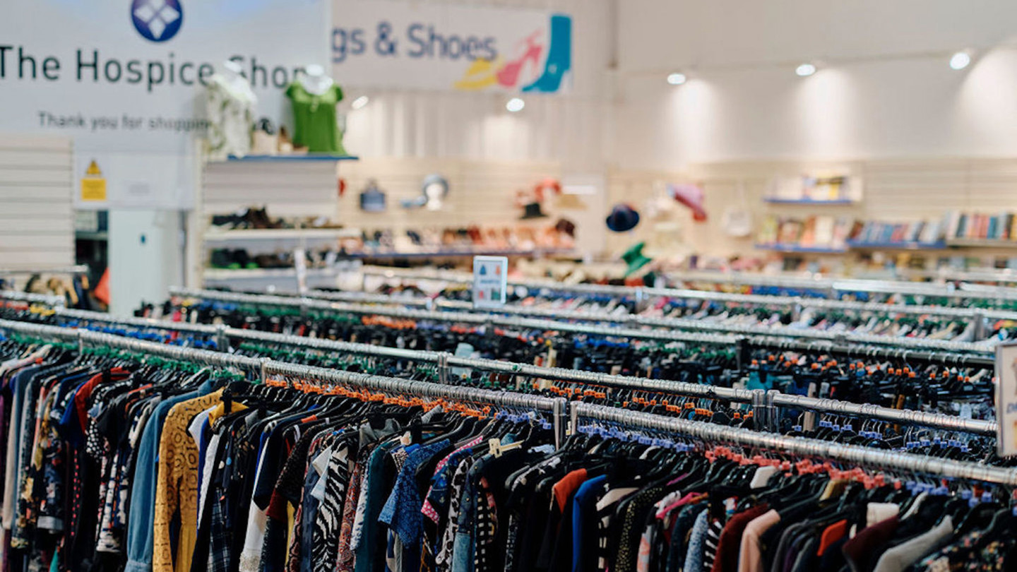 Image of clothes in st ouens fundraising store 
