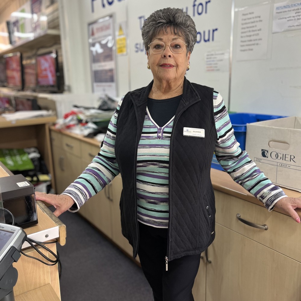 Image of Glenda, shop volunteer