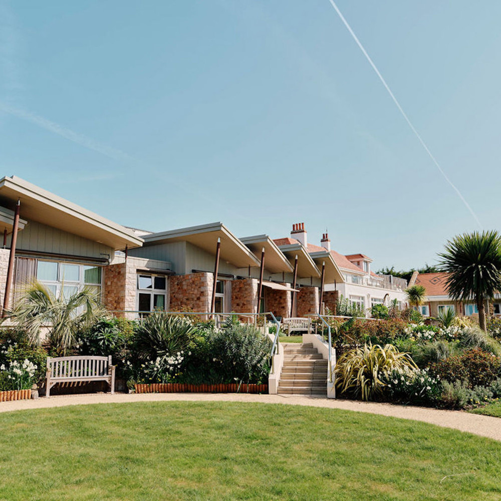 Image of Hospice In Patient Unit from the gardens on sunny day