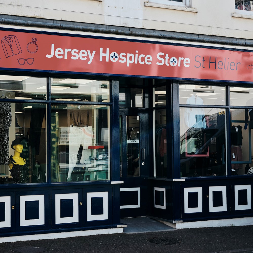 Image of st helier fundraising store from the road