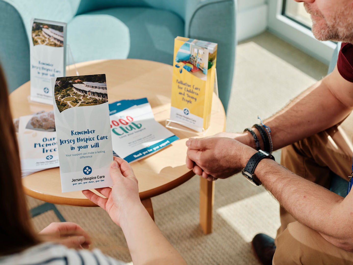 Image of leaflets on table 