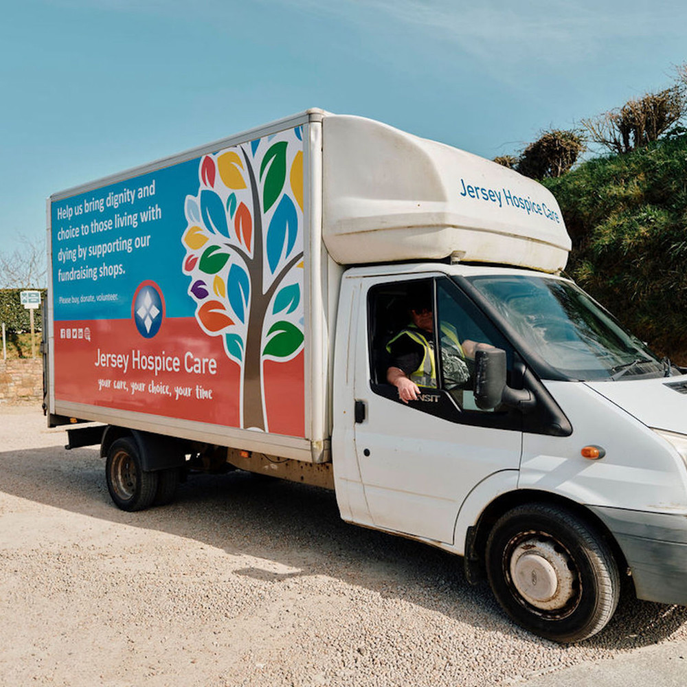 Image of hospice fundraising van