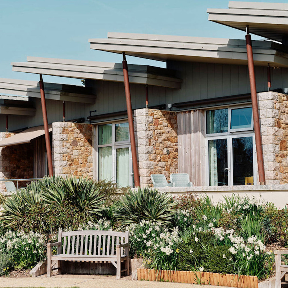 Image of the In Patient Unit taken from the gardnes