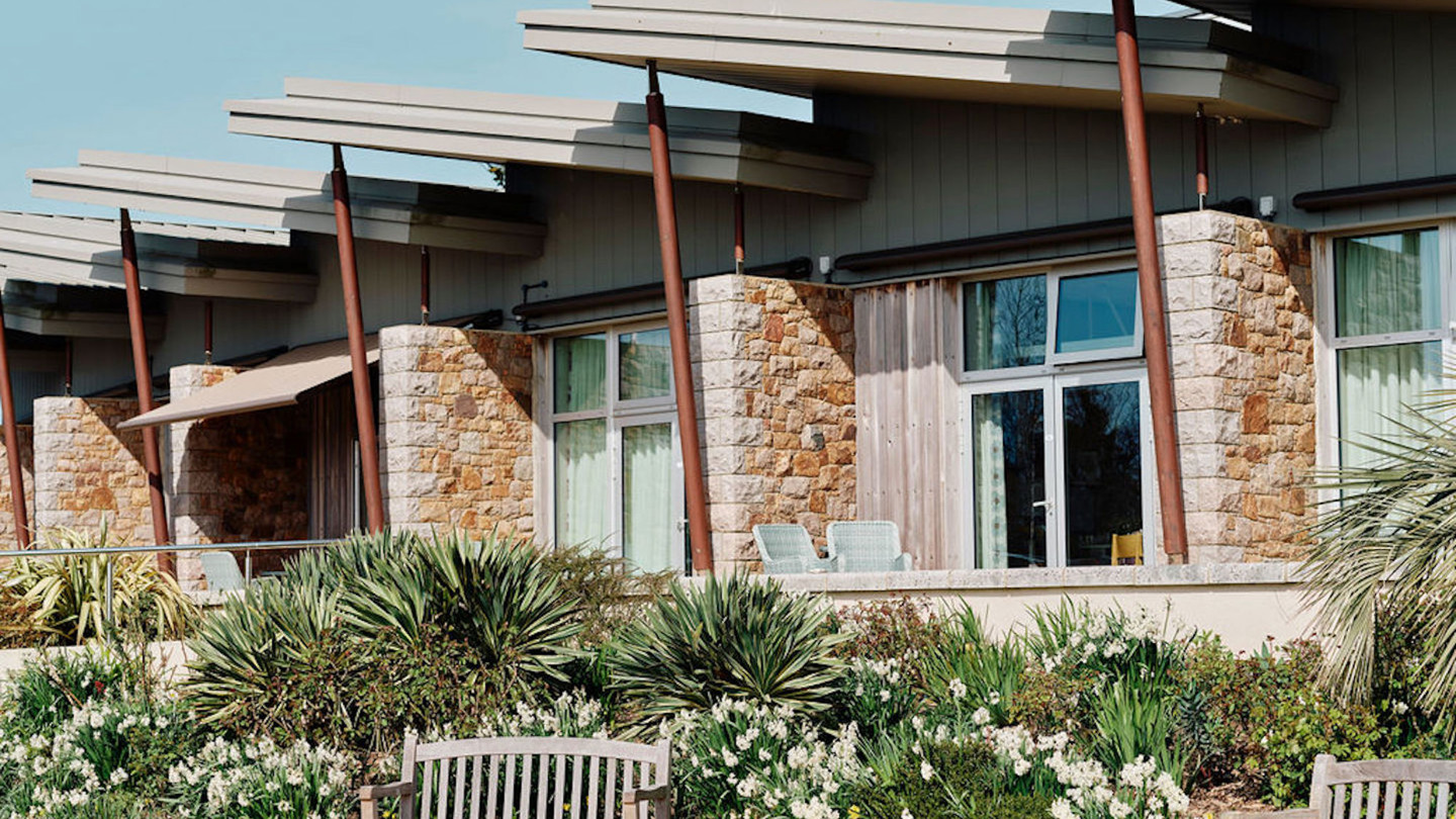 Image of the In Patient Unit taken from the gardnes