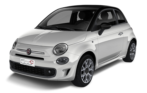 Silver Fiat 500c