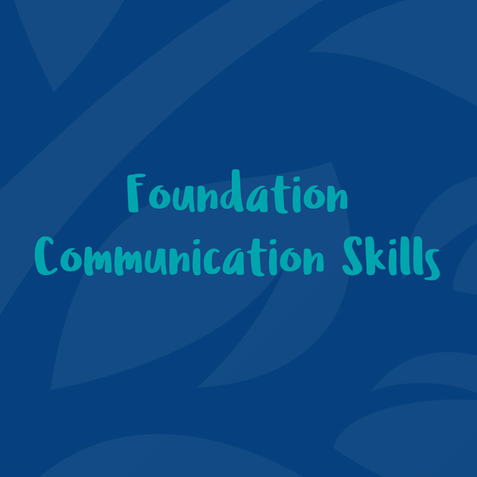 Image showing foundation communication skills text