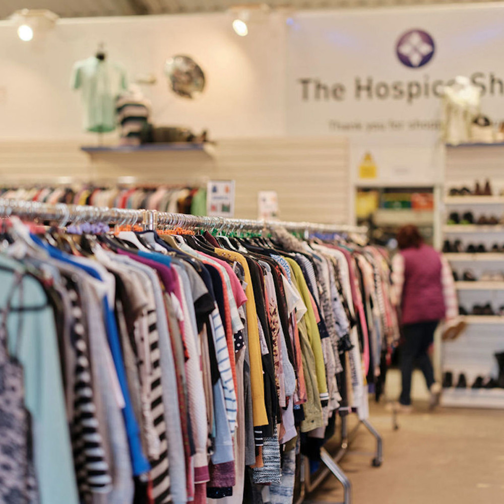 Image of clothes in st ouens fundraising store