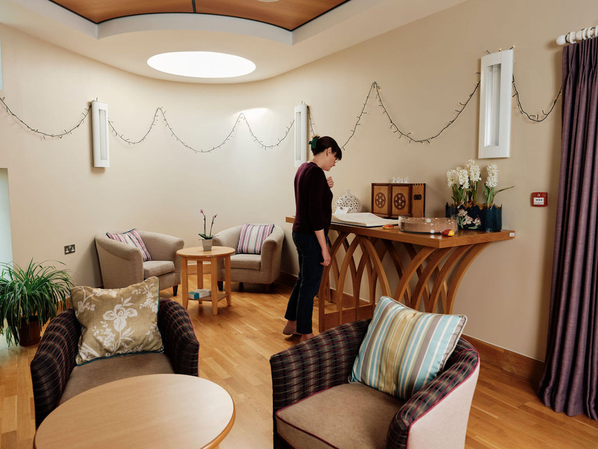 Image of Rev Emily in the Sanctuary